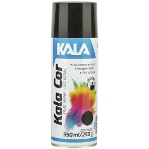 Tinta Spray para Uso Geral Preto Fosco 350ml Kala