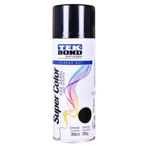 Tinta Spray Super Color Preto Brilho 350ml Tekbond